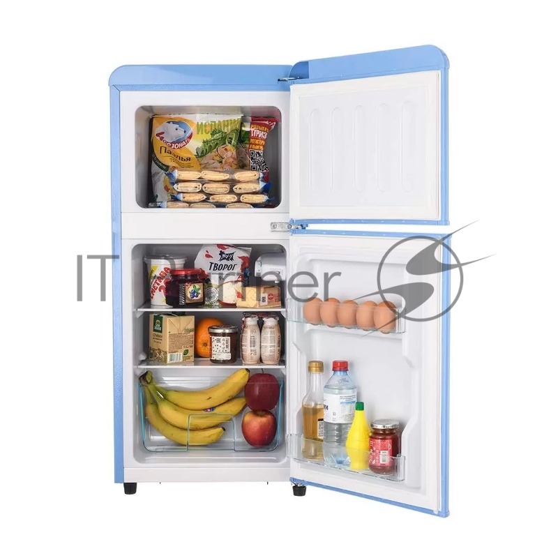 Холодильник Harper HRF-T120M синий двухкамерный 80/38л морозилка сверху