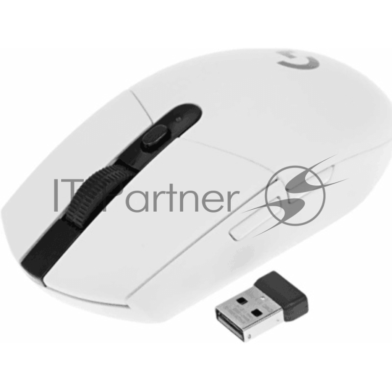 Мышь беспроводная Logitech G304 Lightspeed белый, 12000 dpi, радиоканал, USB, кнопки - 6