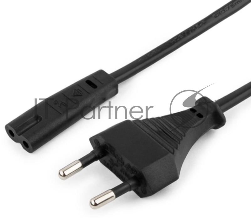 Кабель питания Cablexpert PC-184/2-1.5M black (1.5м, CEE 7/16-C7, 2х0.5мм2, 2.5А) (PC-184/2-1.5M)