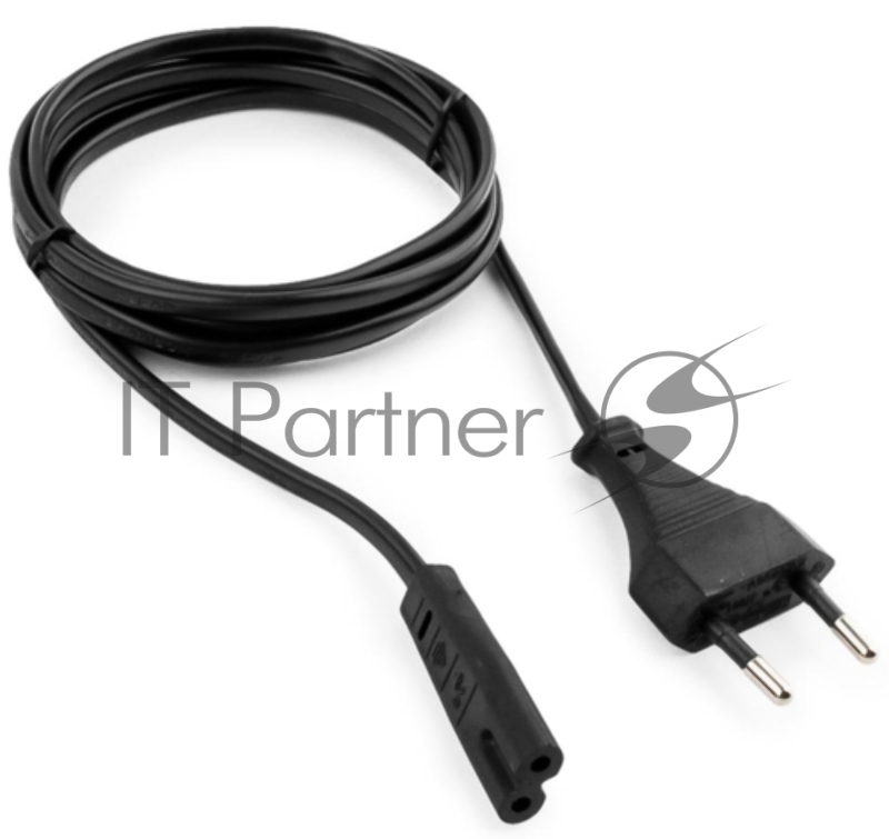Кабель питания Cablexpert PC-184/2-1.5M black (1.5м, CEE 7/16-C7, 2х0.5мм2, 2.5А) (PC-184/2-1.5M)