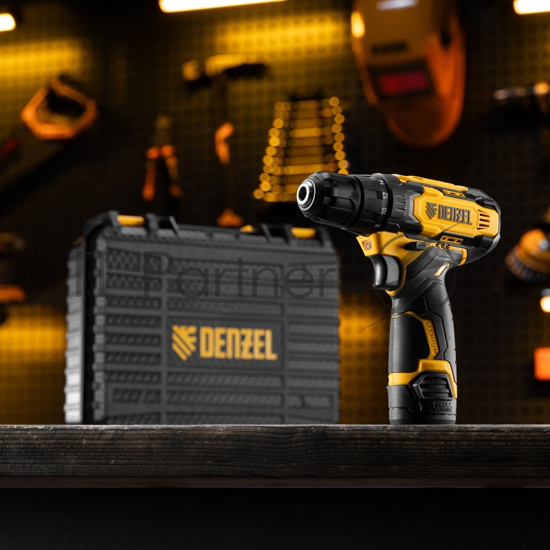 Дрель-шуруповерт аккумуляторная CDQ-12, Li-Ion, 12 В// Denzel