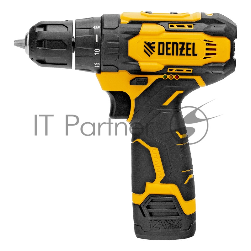 Дрель-шуруповерт аккумуляторная CDQ-12, Li-Ion, 12 В// Denzel