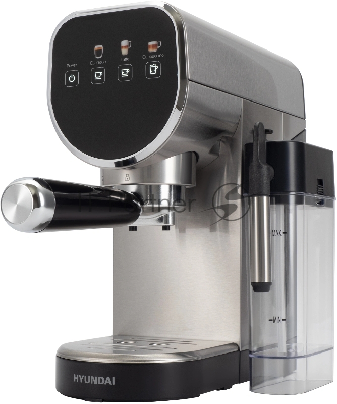 Кофеварка рожковая Hyundai HEM-4307 1350Вт серебристый