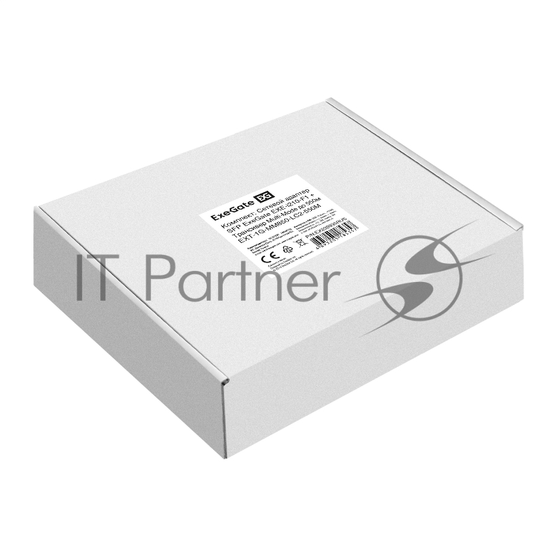 Комплект: Сетевой адаптер SFP ExeGate EXE-i210-F1 + Трансивер Multi-Mode до 550м EXT-1G-MM850-LC2-550M (EX296228RUS: PCI-E x1 v2.0, порты 1x SFP (10/100/1000Mb/s), Gigabit Server NIC Intel Chipset I210-F1 + EX298329RUS: Tx:850/Rx:850 нм, до 500 м, ра