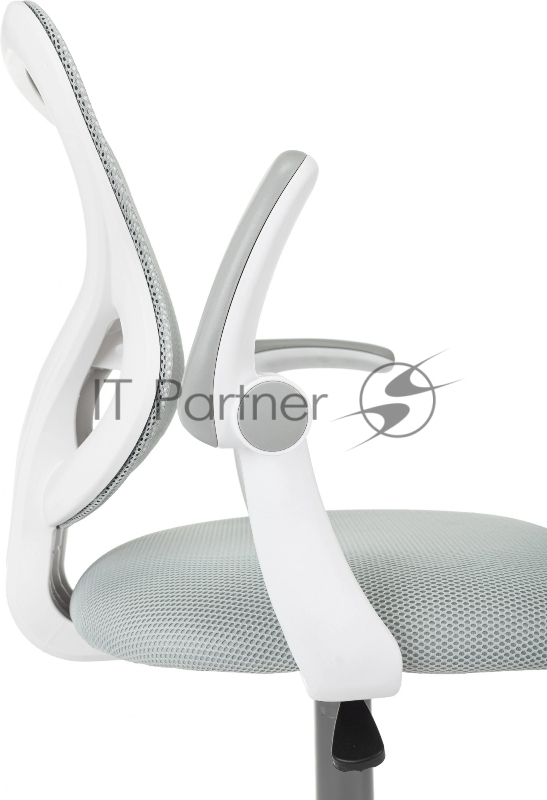 Кресло детское Бюрократ Burokids 3 серый крестов. пластик подст.для ног пластик белый