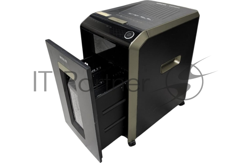 Шредер Office Kit SA200С 3,8x10 черный/серый с автоподачей (секр.P-4) фрагменты 220лист. 40лтр. скобы пл.карты