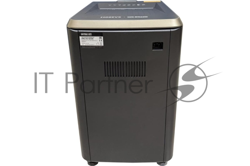 Шредер Office Kit SA200С 3,8x10 черный/серый с автоподачей (секр.P-4) фрагменты 220лист. 40лтр. скобы пл.карты