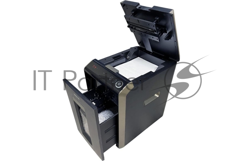 Шредер Office Kit SA200С 3,8x10 черный/серый с автоподачей (секр.P-4) фрагменты 220лист. 40лтр. скобы пл.карты