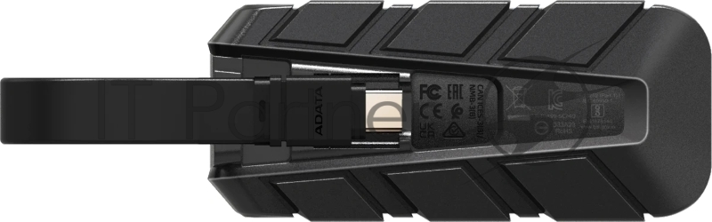 Внешний SSD ADATA 1.0Tb SC740 <SC740-1000G-CBU> (USB3.2 gen 2 type C, 1050/1000Mbs, 122x41x22mm, 40g, защита от падения, встроенный кабель)