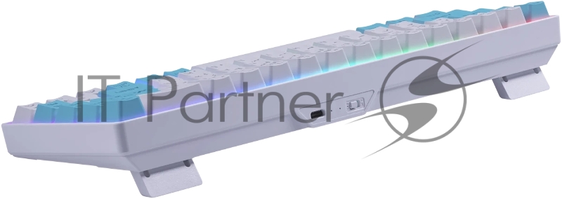 Клавиатура беспроводная Defender Deron GK-098 RU,бел/син,68кн+FN,радуж,2.4G_1