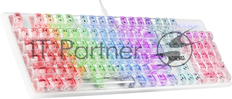 Механическая клавиатура Defender Alchemist GK-000 RU,прозрач,104кн+FN,радуж,1.5м