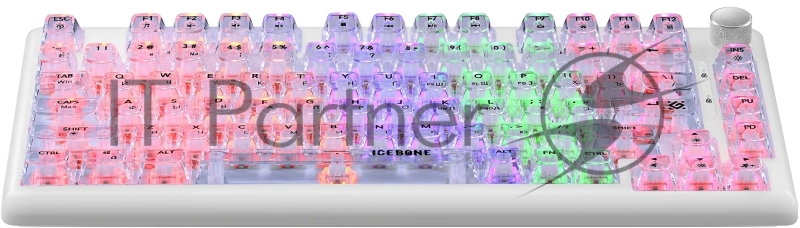 Механическая клавиатура Defender Icebone GK-354 RU,прозрач,81кн+FN,радуж,1.5м_1