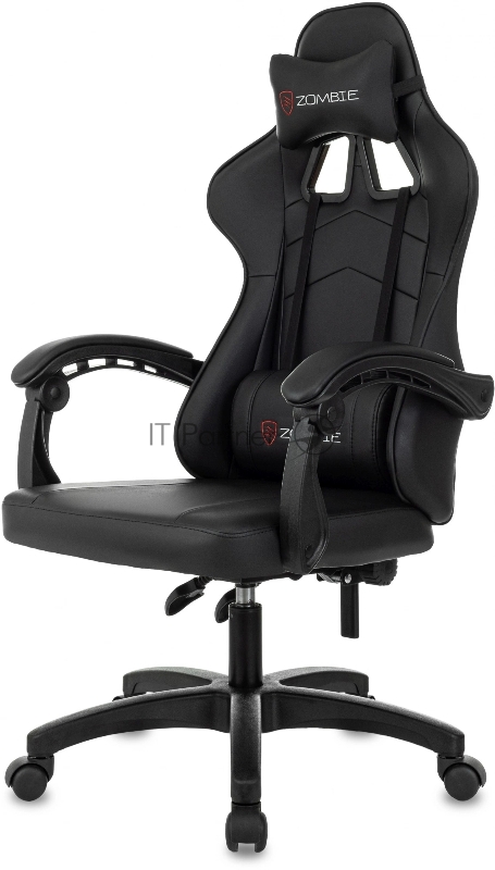 Кресло игровое Zombie Zoom черный эко.кожа крестов. пластик