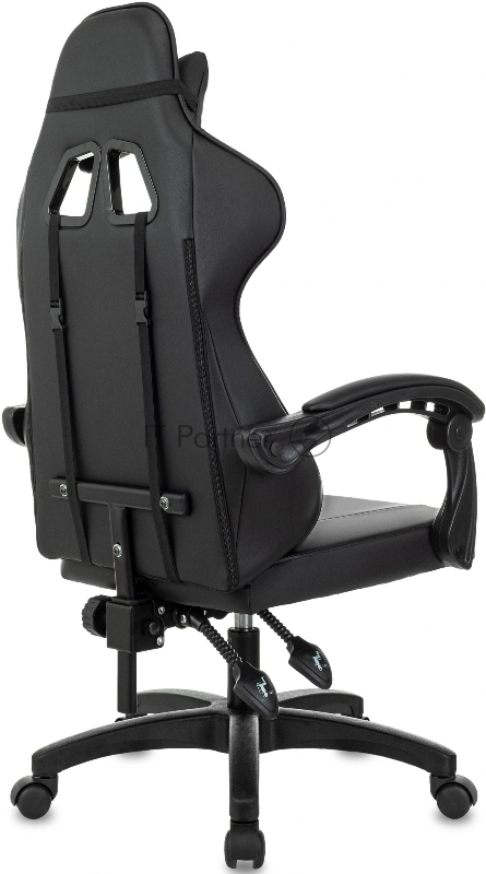 Кресло игровое Zombie Zoom черный эко.кожа крестов. пластик