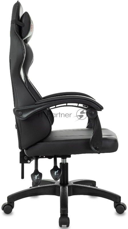 Кресло игровое Zombie Zoom черный эко.кожа крестов. пластик