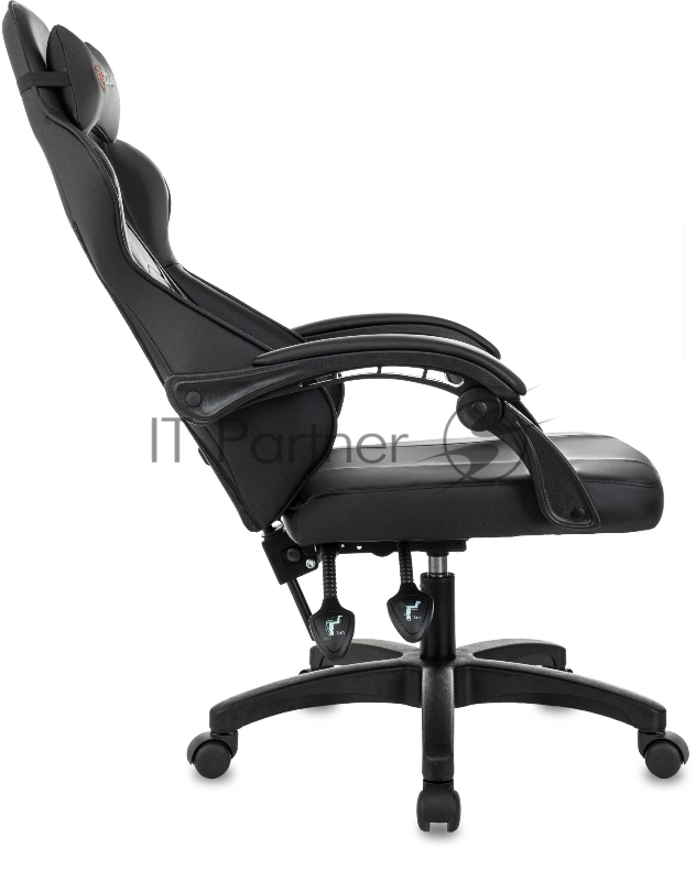 Кресло игровое Zombie Zoom черный эко.кожа крестов. пластик