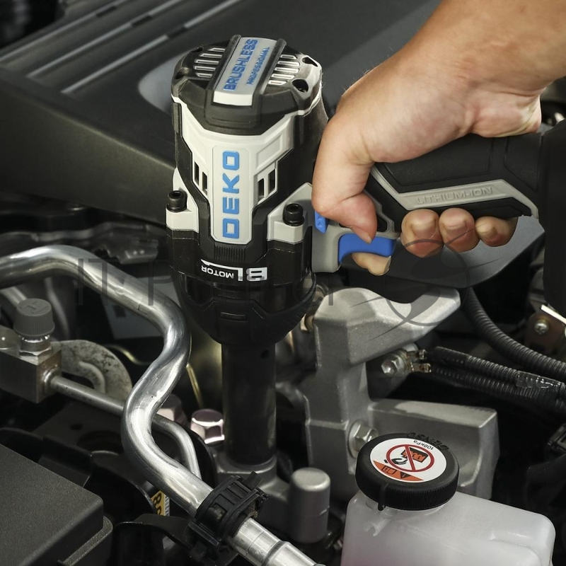 Гайковерт аккумуляторный бесщеточный DEKO DKIS20FU-Li, 20В, 2*5.0Ач, 1000 Нм, в кейсе