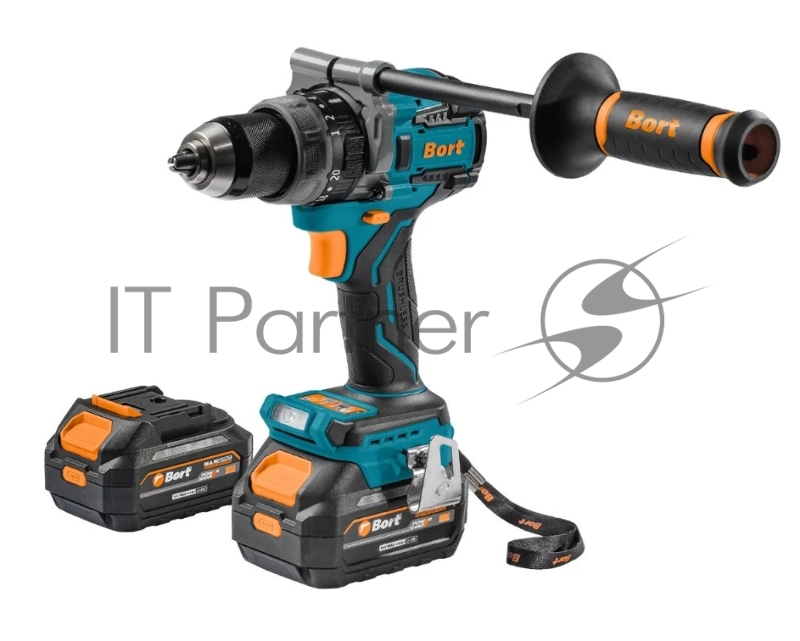 Дрель-шуруповерт аккумуляторная ударная Bort BAB-21Ix2Li-XDK (2 АКБ + ЗУ)