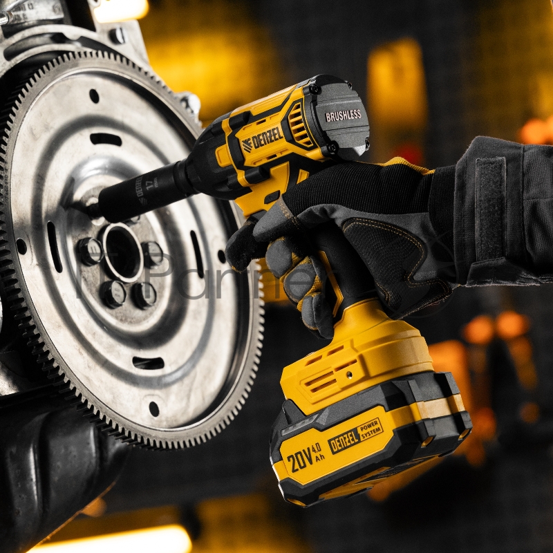 Гайковерт ударный аккумуляторный бесщет. CIWH-BL-20-350, Li-Ion, 20 В// Denzel