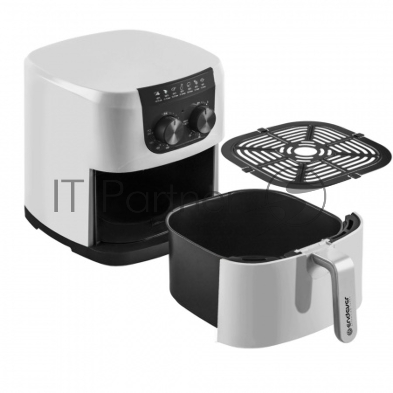 Аэрогриль Endever Skyline AF-126, белый, мощность 1800 Вт, объем 4,5 л, механическое панель управления, температура 80-200 С, 2 шт/уп.