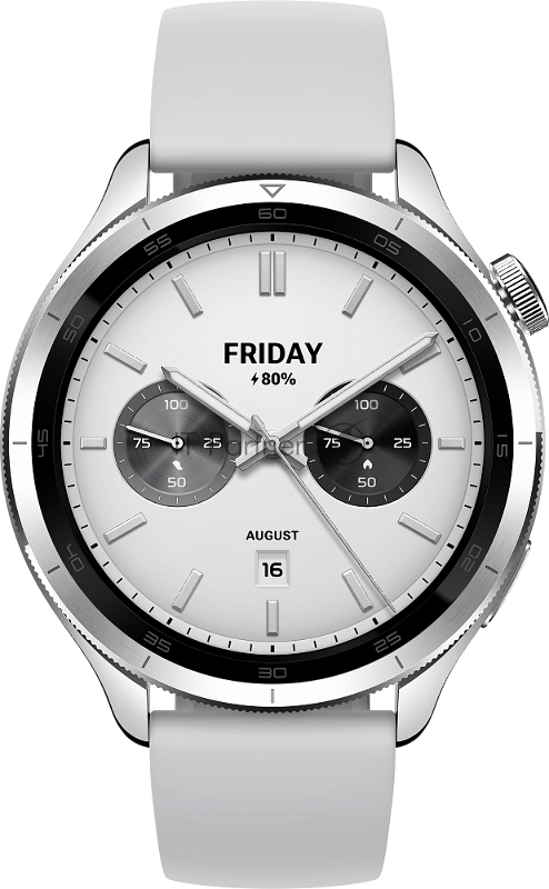 Смарт-часы Xiaomi Watch S4 47мм 1.43 AMOLED корп.серебристый рем.серый (BHR9197GL)