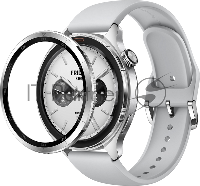 Смарт-часы Xiaomi Watch S4 47мм 1.43 AMOLED корп.серебристый рем.серый (BHR9197GL)