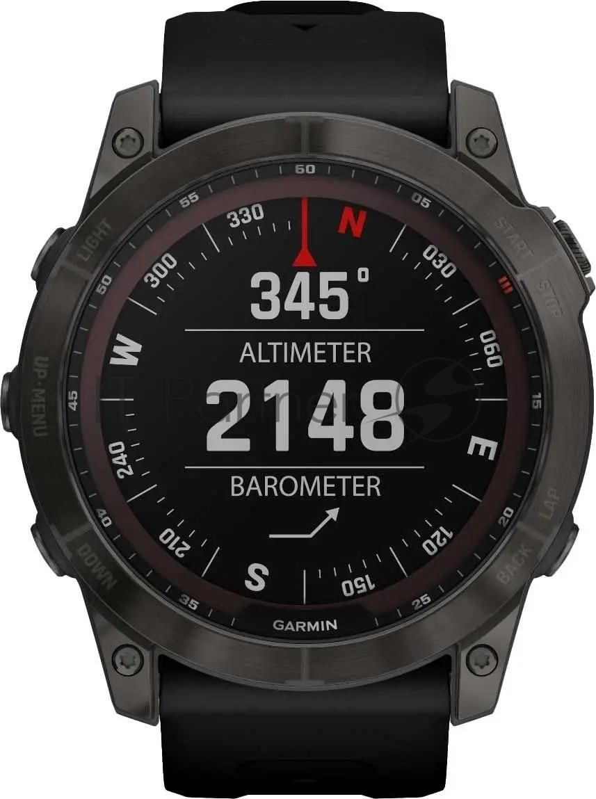 Смарт-часы Garmin Fenix 7X 1.4 корп.серый рем.черный (010-02541-11)