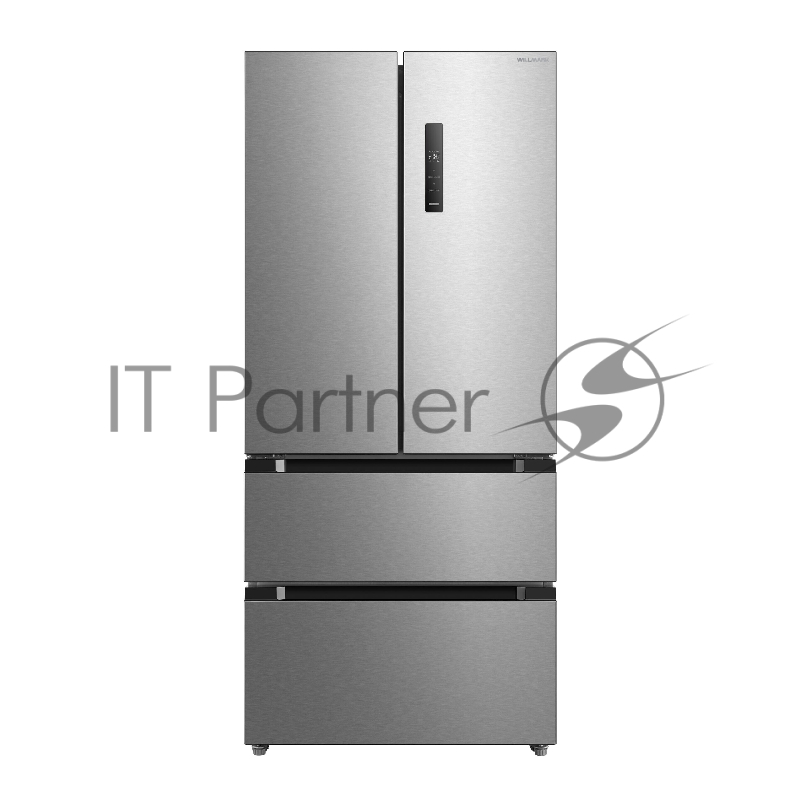 Холодильник WILLMARK MDF-768IX нержавеющая сталь двухкамерный 357/174л морозилка снизу Total NoFrost