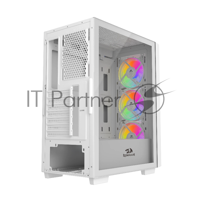 Корпус компьютерный Redragon Paktis3 ITX/Micro-ATX/ATX,3кул12см,бел