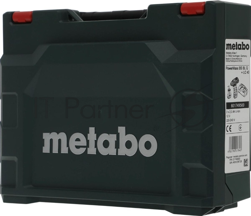 Дрель-шуруповерт Metabo Power Maxx BS BL аккум. патрон:быстрозажимной (кейс в комплекте) (601749500)