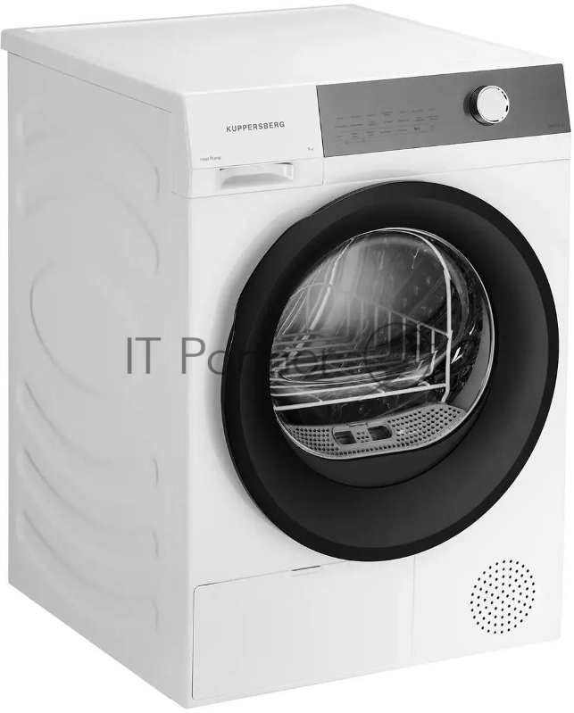 Сушильная машина Kuppersberg/ Сушильная машина Kuppersberg, отдельностоящая, загрузка 9 кг, 14 программ, отключение звука, блокировка от детей, сенсорное управление, сенсорный дисплей, энергоэффективность А++, уровень шума 64 дБ, цвет белый