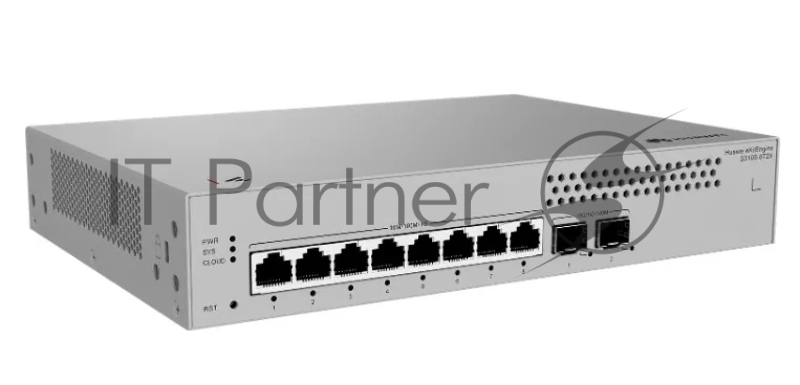 Коммутатор HUAWEI S310S-8T2X (L2+, 8*10/100/1000BASE-T ports, 2*10GE SFP+ ports, built-in AC power, Fanless)