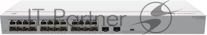Коммутатор HUAWEI S110-24T2SR (24*10/100/1000BASE-T ports, 2*GE SFP ports, AC power)