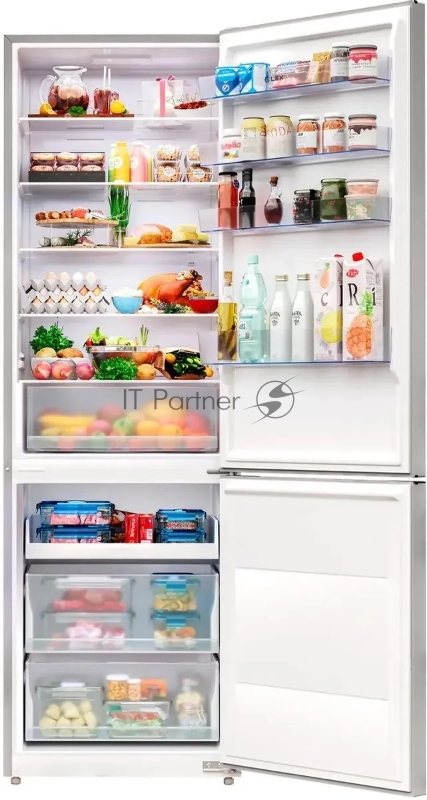 Холодильник Lex LKB201IXIDMax нержавеющая сталь двухкамерный 314/142л морозилка снизу, No Frost