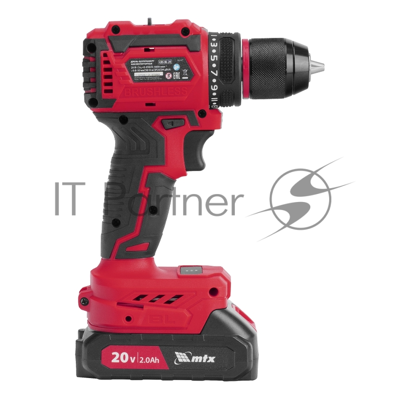 Дрель-шуруповерт аккумуляторная бесщет. CDS-BL-20, Li-Ion, 20 В MTX