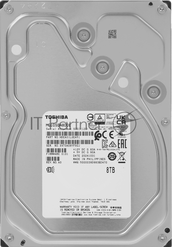 Жесткий диск Toshiba SAS 3.0 8TB MG10SDA800E Enterprise Capacity 4KN (7200rpm) 512Mb 3.5