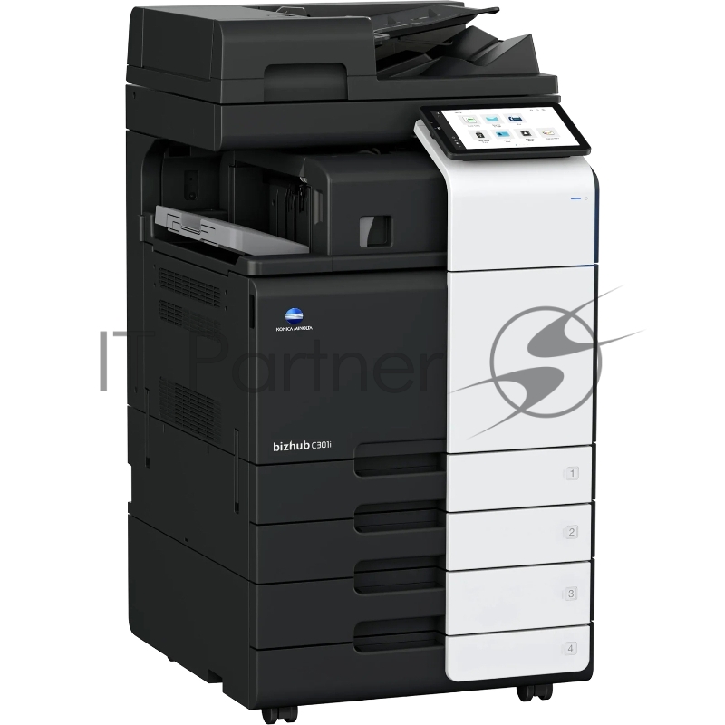 МФУ Konica Minolta bizhub C301i (A3, 30 стр./мин, без крышки и ADF, без тумбы, без картриджей, без кабеля питания, запуск только инженером платно)
