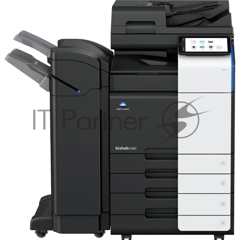 МФУ Konica Minolta bizhub C301i (A3, 30 стр./мин, без крышки и ADF, без тумбы, без картриджей, без кабеля питания, запуск только инженером платно)
