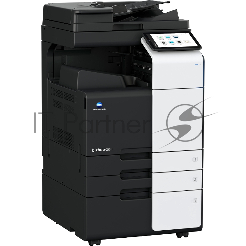 МФУ Konica Minolta bizhub C301i (A3, 30 стр./мин, без крышки и ADF, без тумбы, без картриджей, без кабеля питания, запуск только инженером платно)
