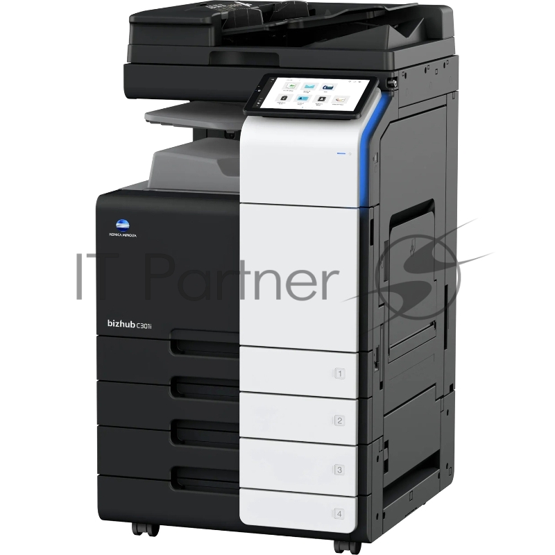 МФУ Konica Minolta bizhub C301i (A3, 30 стр./мин, без крышки и ADF, без тумбы, без картриджей, без кабеля питания, запуск только инженером платно)
