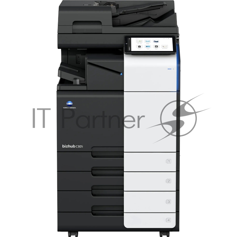 МФУ Konica Minolta bizhub C301i (A3, 30 стр./мин, без крышки и ADF, без тумбы, без картриджей, без кабеля питания, запуск только инженером платно)