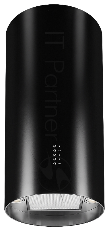 Настенная вытяжка Kuppersberg WL-TUBA B, отвод/рециркуляция, 1000 м3/час, электронное кнопочное управление, таймер на отключение, 4 ступенчатая регулировка скорости, светодиодное освещение 2х2 Вт, анодированный алюминиевый жироулавливающий фильтр, уг