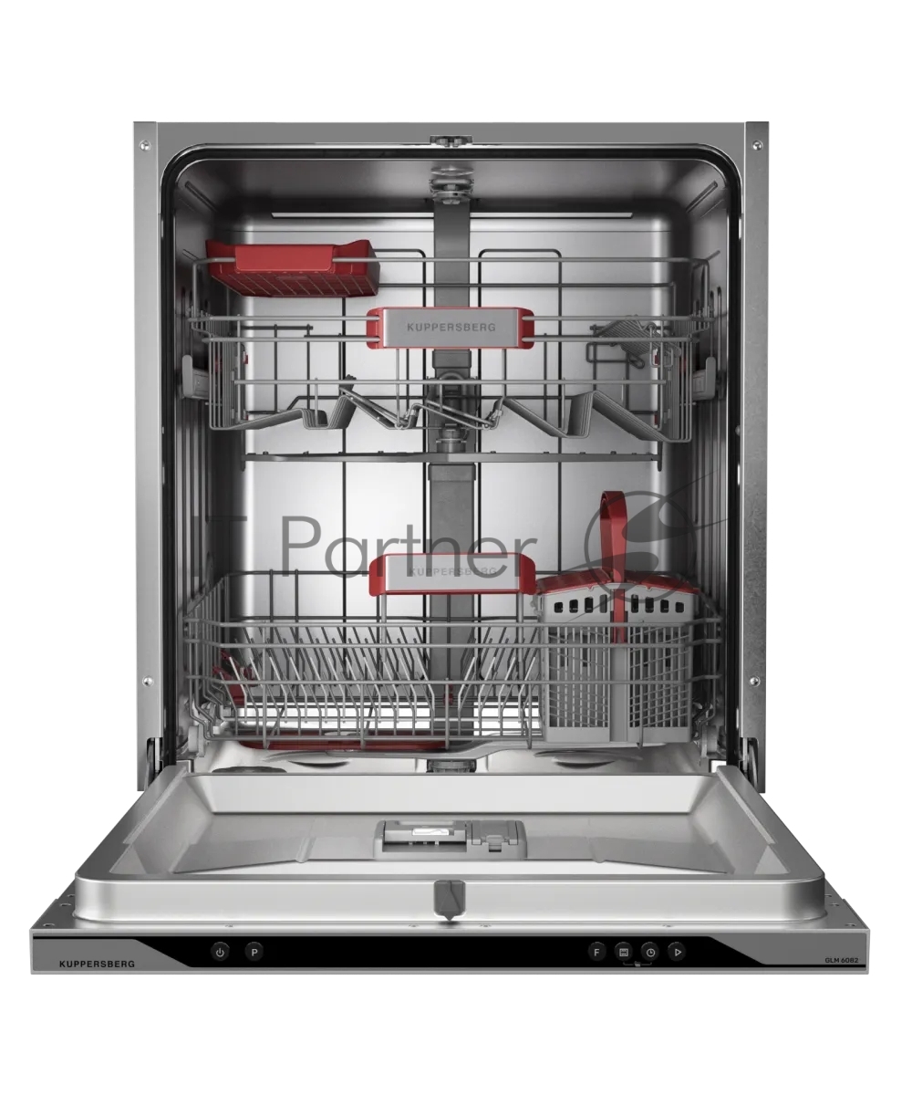 Встраиваемая посудомоечная машина KUPPERSBERG, High-Tech, 60 см, 14 комплектов, 3 корзины, 7 программ, конденсационная сушка, автоматическое открывание двери, LED подсветка, кнопочное управление, энергоэффективность А+++