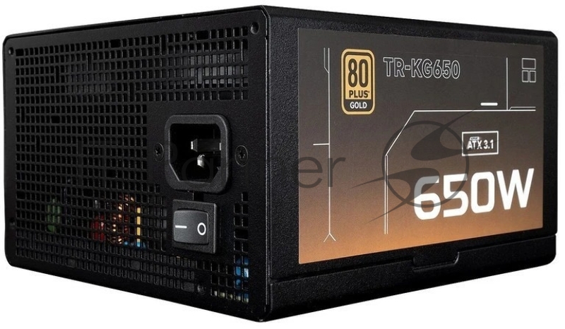 Блок питания Thermalright, 650W 80+ Gold (ATX, 3.1, Full modular, 1x24(20+4)pin, 2xCPU 8(4+4)pin, 2xPCIe*2 8(6+2)pin, 3xSATA3, 2xMOLEX4pin, Active, 120x120mm, 150x140x86mm, APFC, OVP, UVP, SCP, OCP, OTP, OPP, black)