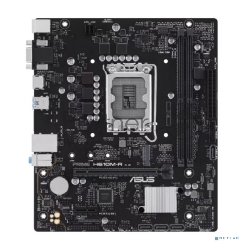 Материнская плата ASUS PRIME H610M-R-SI, LGA 1700, Intel H610, 2xDDR5, 4xSATA, 1xM.2, 1xPCIe 4.0 x16, 1x1Gb LAN, 2xUSB-A 2.0, 2xUSB-A 3.2 Gen 1, 1xVGA, 1xHDMI, 1xDP, 3x3.5 мм, 1xRS-232, 1xLPT, 7.1, mATX