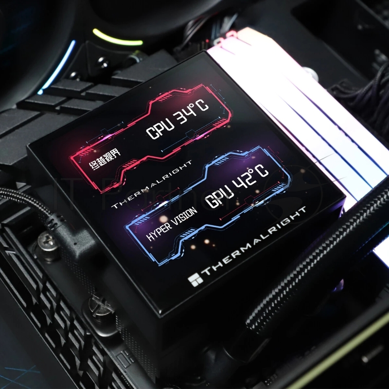 Система водяного охлаждения Thermalright Hyper Vision 360 ARGB Soc-AM5/AM4/1151/1200/2066/201 черный 4-pin 29.6dB Al LCD Ret (H-VISION-360-BL-ARGB)