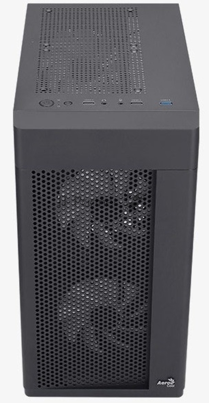 Корпус MiniTower Aerocool / Formula HEXFORM-G-BK-v2 (mATX, стекло, сетка, USB3.0x1, USB2.0x2, 3x120mm FRGB fans) (4711099471799)