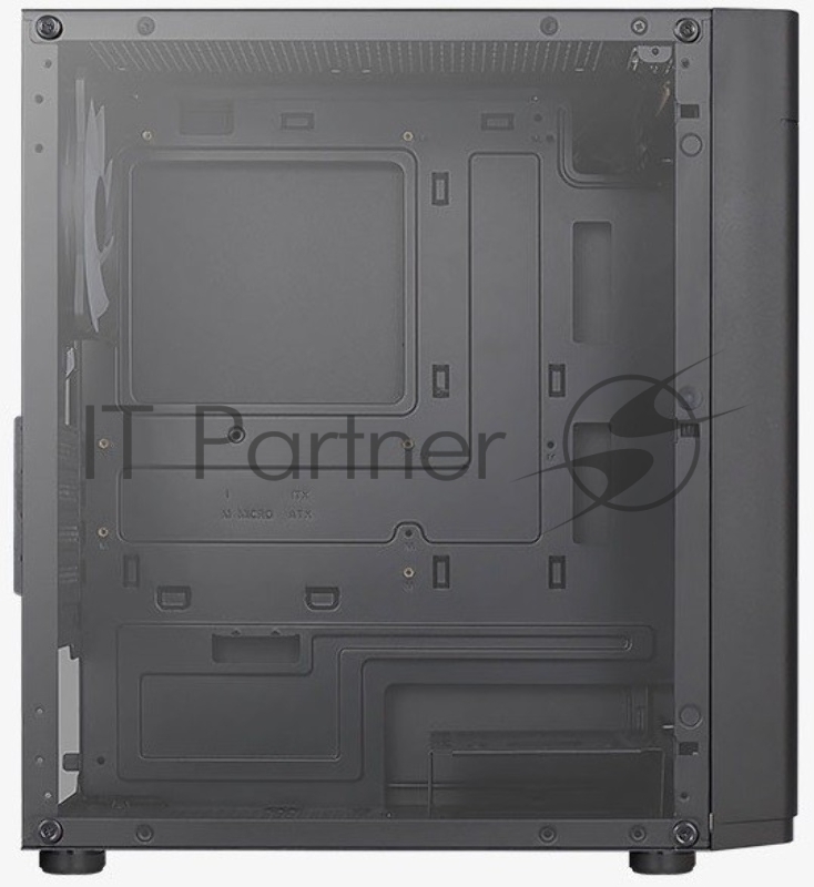 Корпус MiniTower Aerocool / Formula HEXFORM-G-BK-v2 (mATX, стекло, сетка, USB3.0x1, USB2.0x2, 3x120mm FRGB fans) (4711099471799)