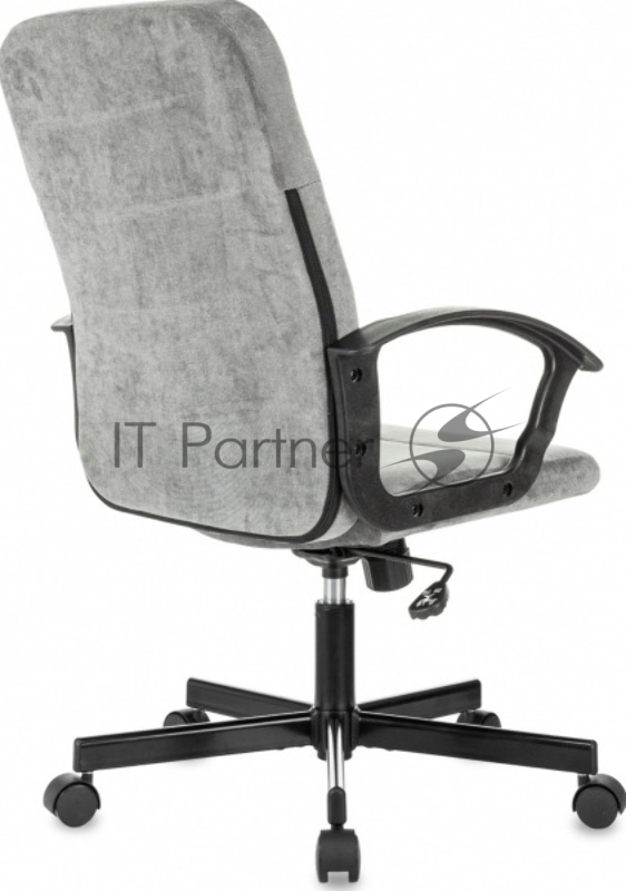 Кресло Бюрократ Triest Fabric серый Light-19 крестов. металл черный