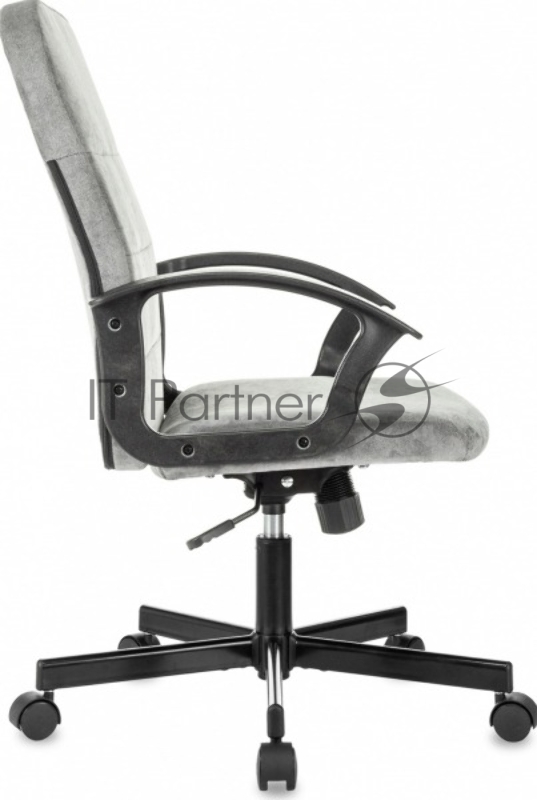 Кресло Бюрократ Triest Fabric серый Light-19 крестов. металл черный